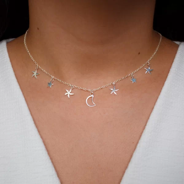 Colar Choker Lua 35-40cm frente